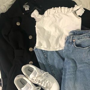 Worthington Black PeaCoat medium